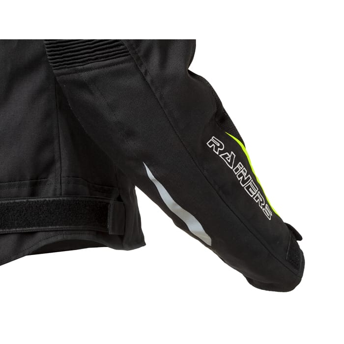 Chaqueta Moto Verano Cordura Rainers Jerez Negra-Fluor - URA Moto