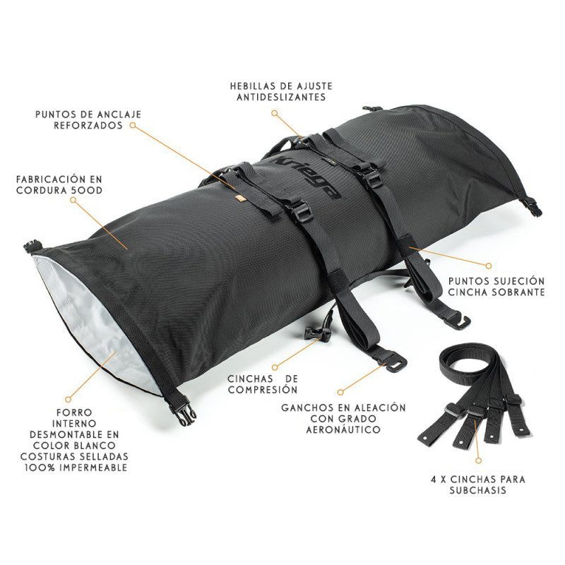 Bolsa de Equipaje Kriega Rollpack 20L Negra - URA Moto