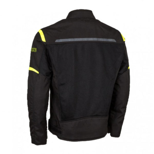 Chaqueta Cordura Moto Moore Air Negro y Fluo - URA Moto