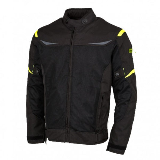 Chaqueta Cordura Moto Moore Air Negro y Fluo - URA Moto