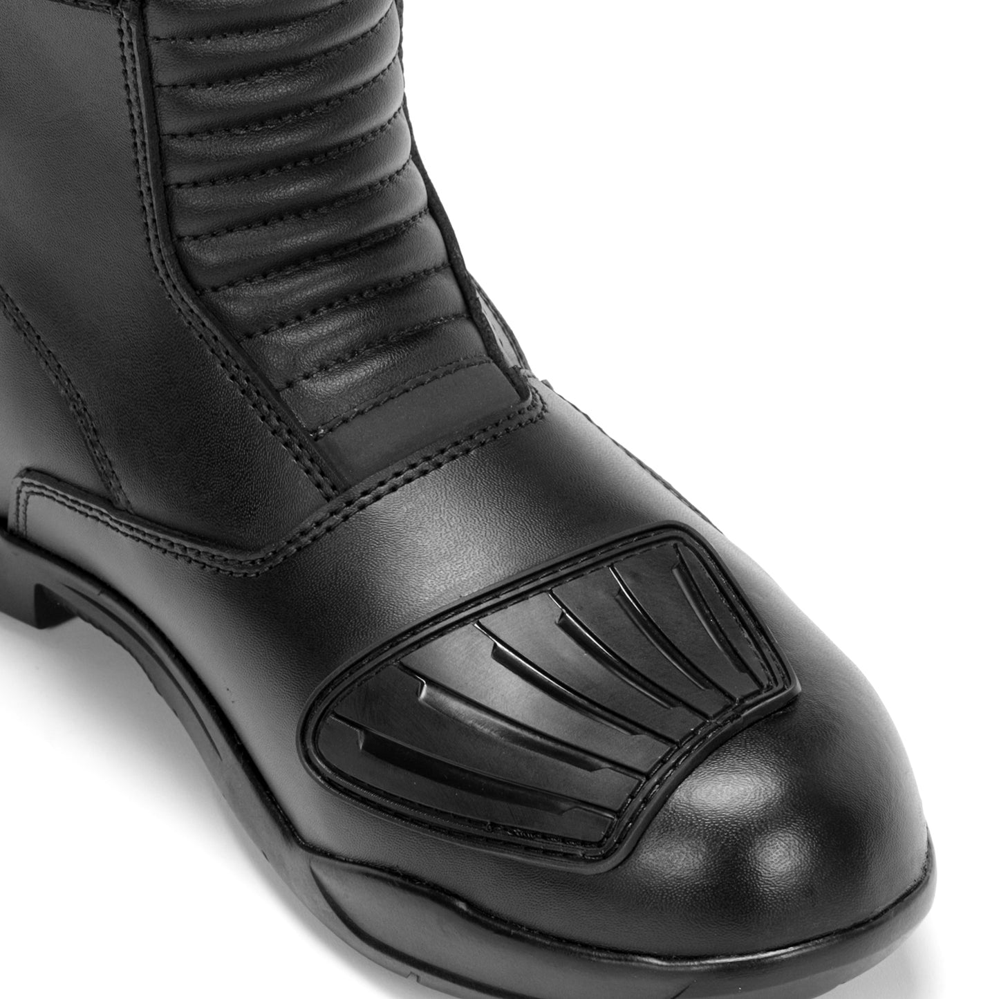 Bota Touring Moto Rainers S-36 Negro | Piel PU + Protectores Internos - URA Moto