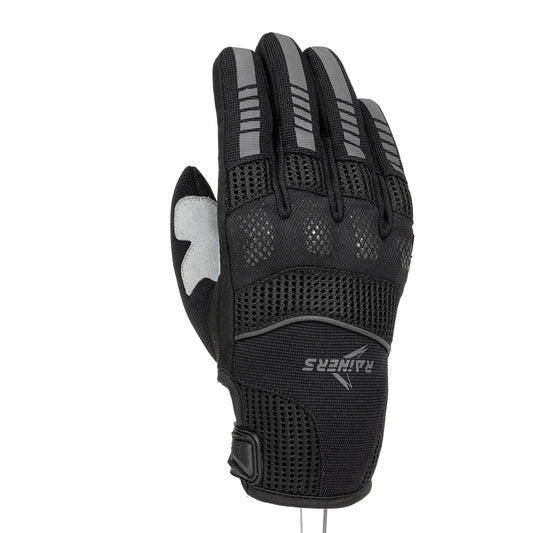 Guantes Moto Verano Rainers Solar Negro - URA Moto