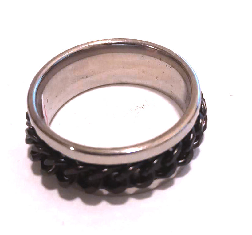 Anillo Acero Cadena Antiestres Negro - URA Moto