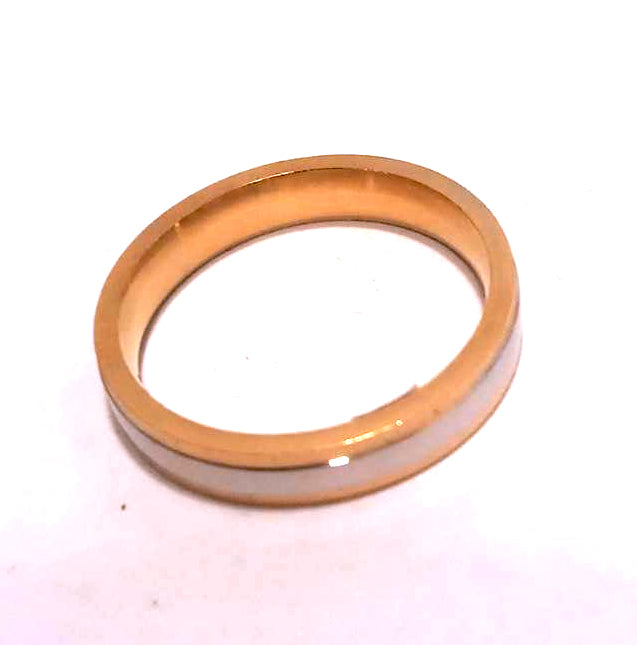 Anillo Acero Alianza Cromado-Dorado - URA Moto