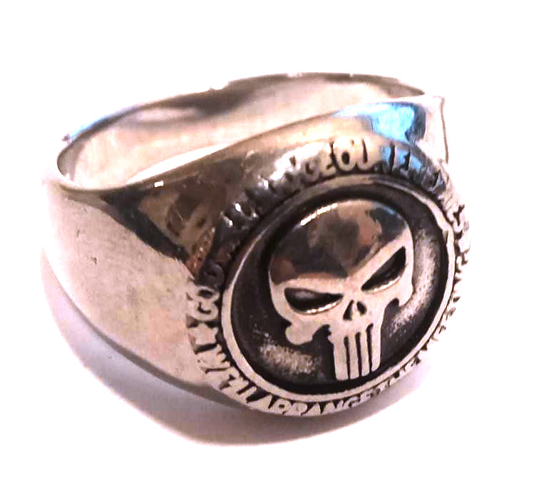 Anillo Acero Sello Punisher Redondo - URA Moto