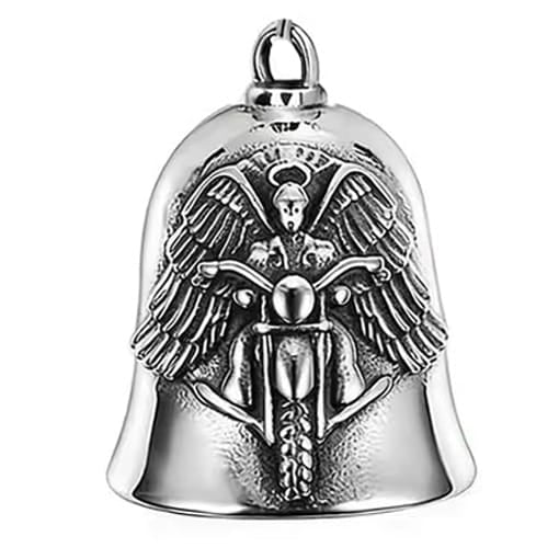 Campana Motera Motero con Alas - Amuleto de Protección Biker