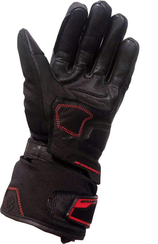 Guante Moto Motobracket Invierno Malanga Pro Negro Rojo