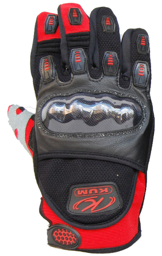 Guante moto Verano Kum Orba Rojo
