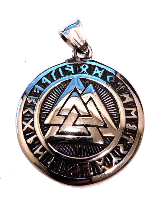 Colgante Acero Valknut Vikingo - URA Moto