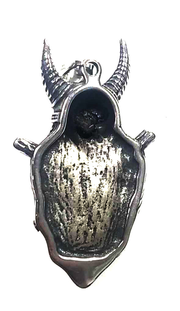 Colgante Acero Inoxidable Calavera Vikinga - URA Moto
