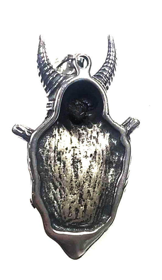 Colgante Acero Inoxidable Calavera Vikinga - URA Moto