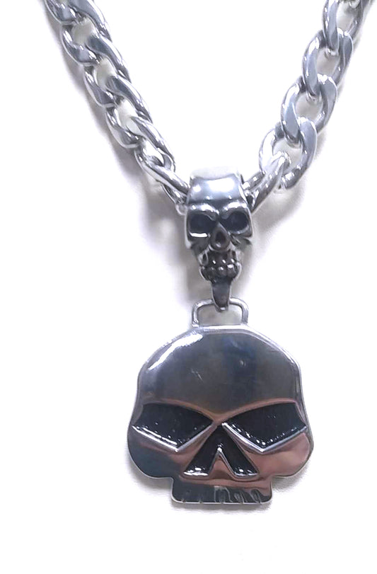 Colgante Acero con Cadena Calavera HD - URA Moto