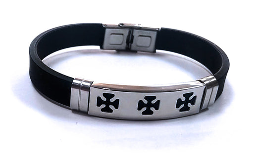 Pulsera Acero Tres Cruces