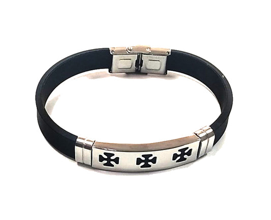 Pulsera Acero Tres Cruces