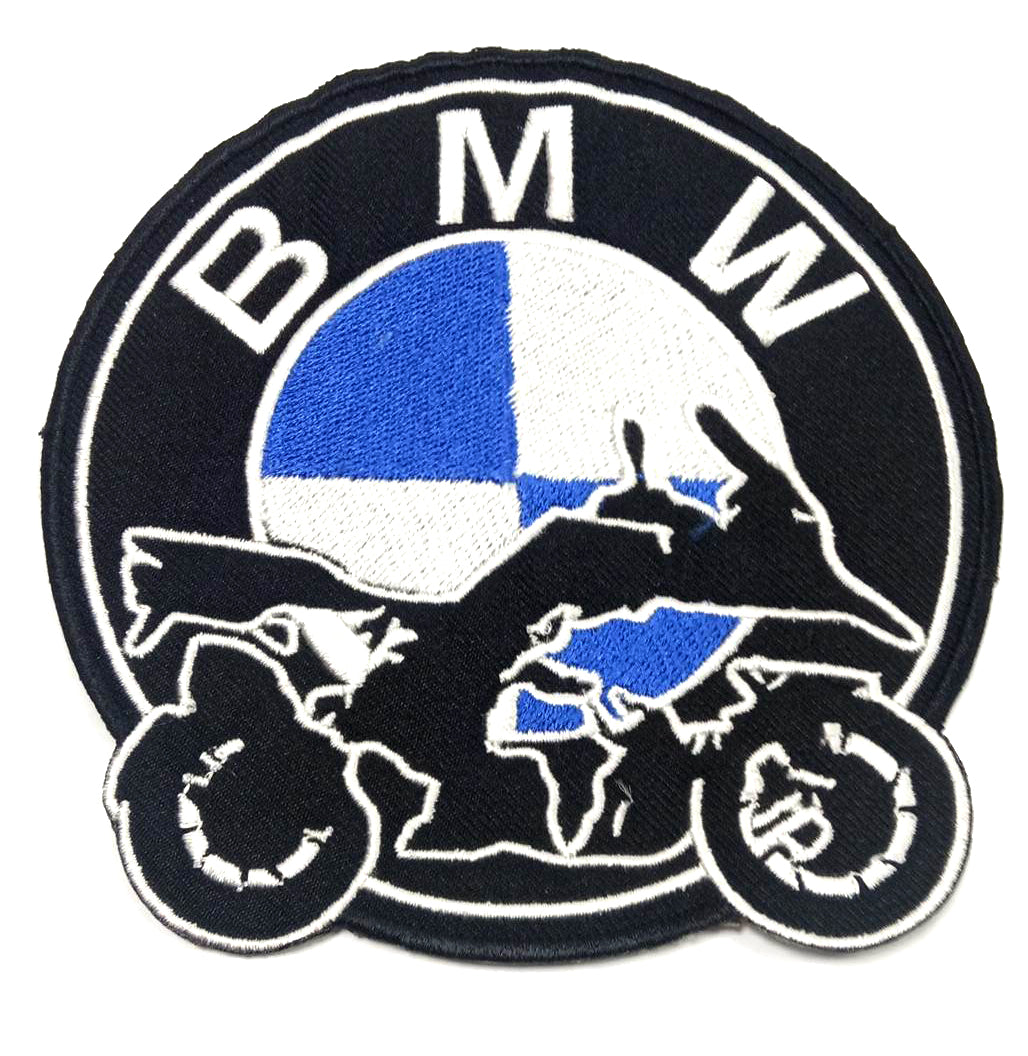 Parche Bordado Termoadhesivo BMW Mapamundi - URA Moto