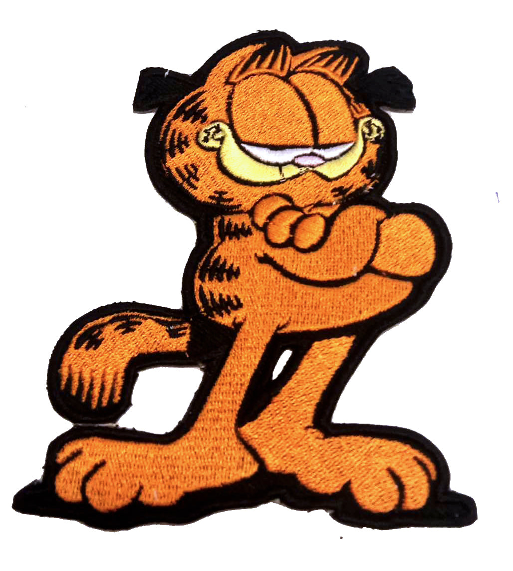 Parche De Plancha De Garfield - ¡El Gato Perezoso Naranja Bordado, Perfecto Para Personalizar Ropa!