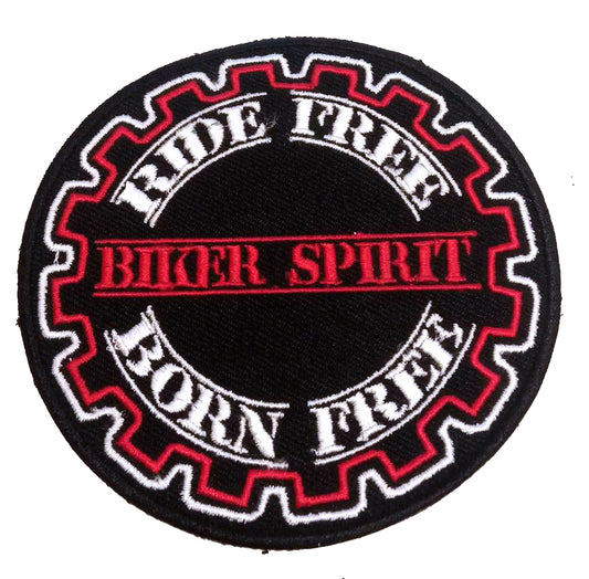 Parche Bordado Ropa Termoadhesivo Ride Free Biker Spirit