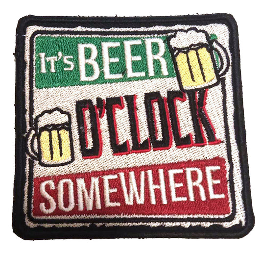 Parche Bordado Ropa Termoadhesivo It's Beer O'clock