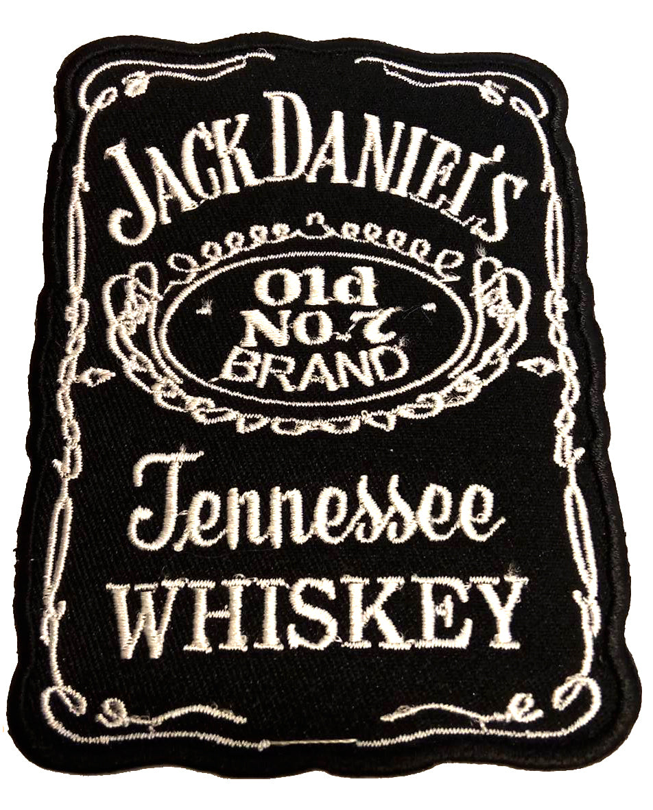 ⨭Parche Bordado Termoadhesivo Jack Daniels Etiqueta