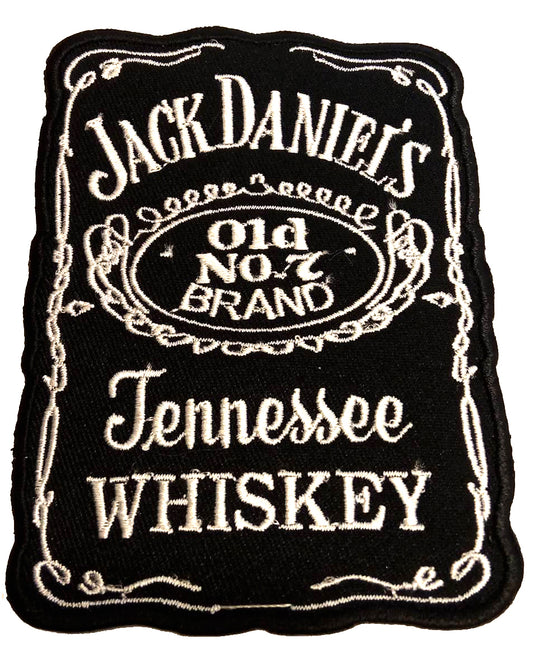 Parche Bordado Termoadhesivo Jack Daniels Etiqueta - URA Moto