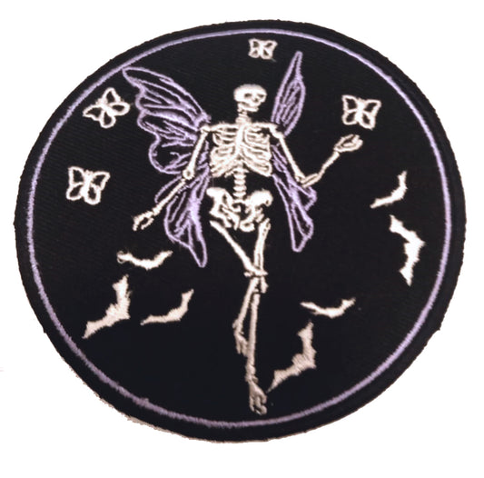 Parche bordado Termoadhesivo Hada Esqueleto