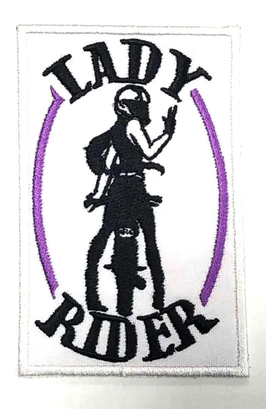 Parche Bordado Termoadhesivo Lady Rider Motera - URA Moto