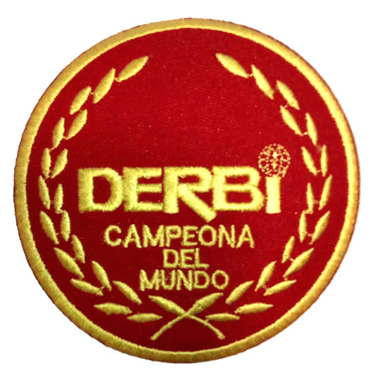 Parche Bordado Termoadhesivo Marca Derbi - URA Moto