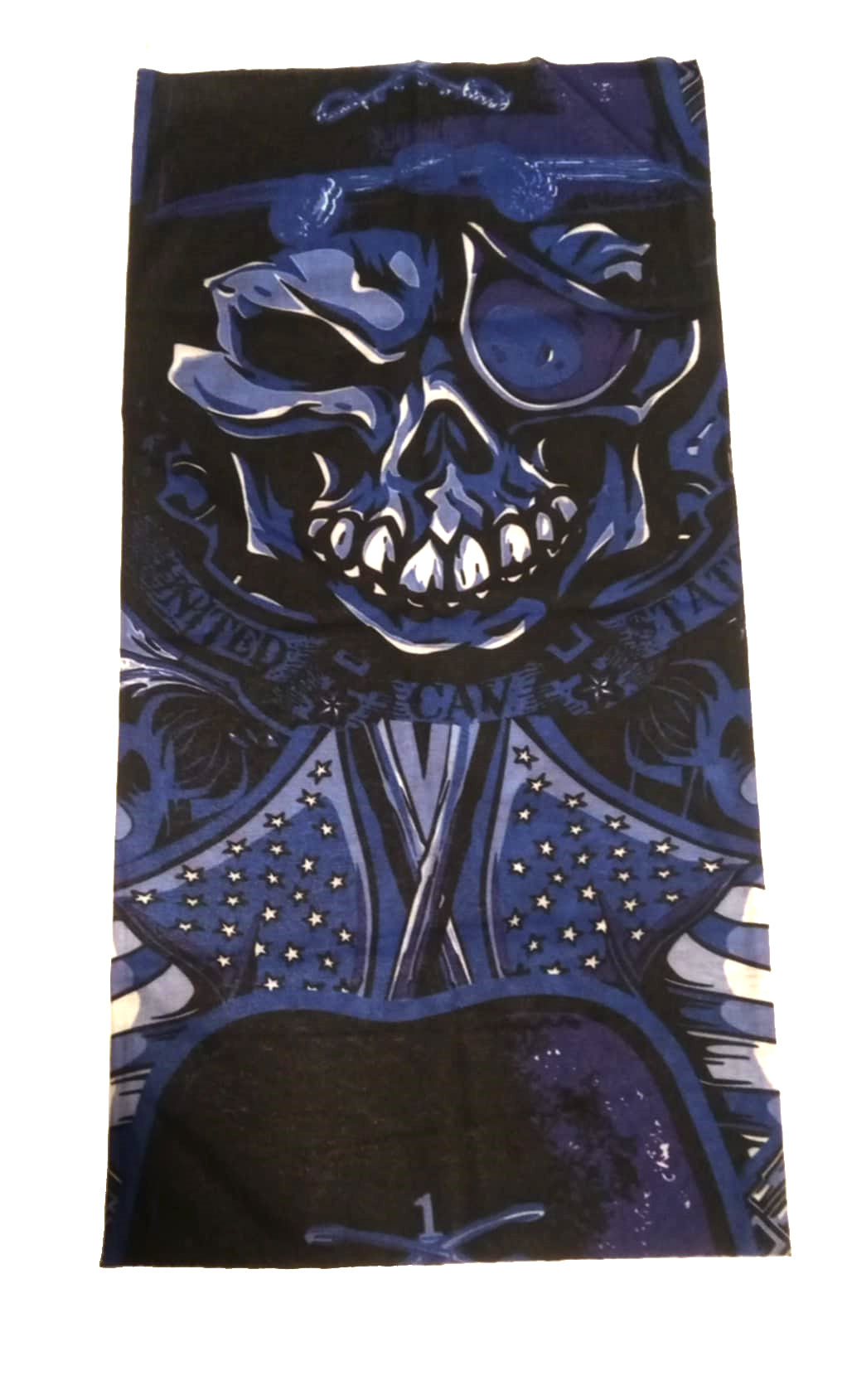 Braga Cuello Moto Calavera Azul