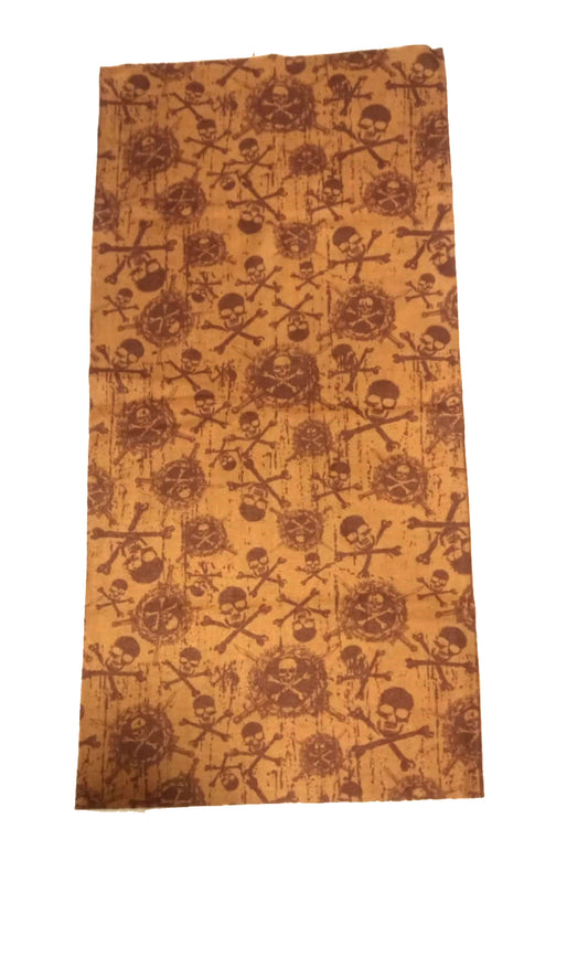 Braga Cuello Moto Calaveras Marrón