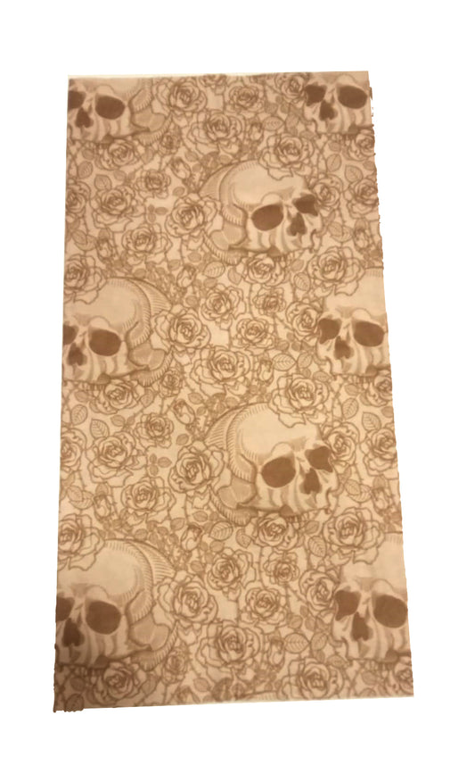 Braga Cuello Moto Calaveras y Rosas