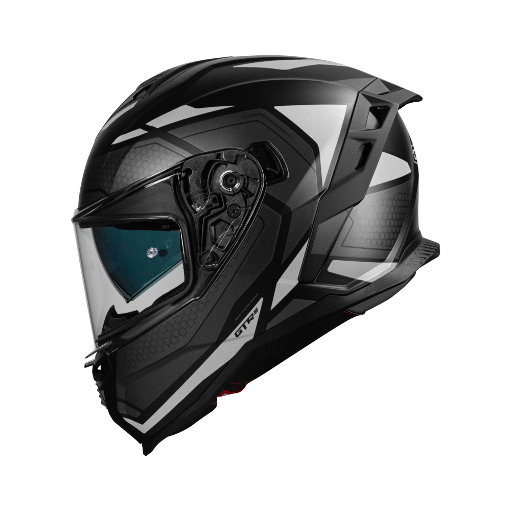 Casco moto Integral CMS GTRS VELOCE Ice White - URA Moto