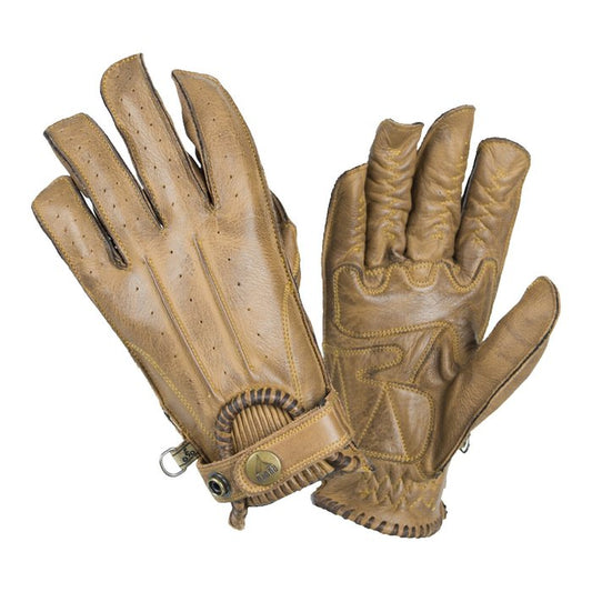 Guantes By City Second Skin Beige Piel Perforada Verano CE - URA Moto