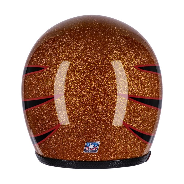 Casco JET con calavera de 13 1/2" con escamas de metal superiores