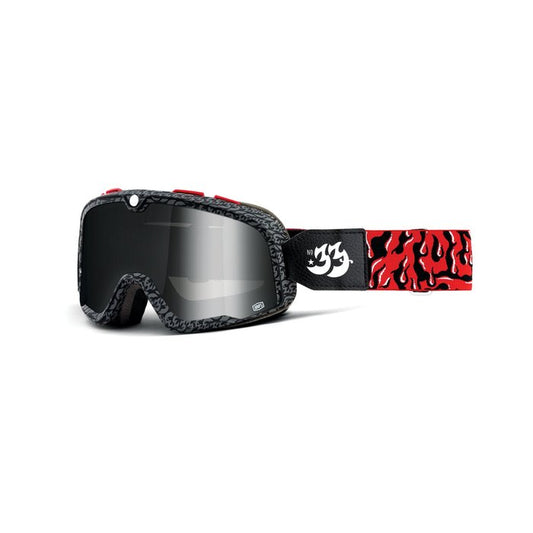 Gafas Moto MX 100% Gafas Barstow House Ind. con lente plateada de espejo