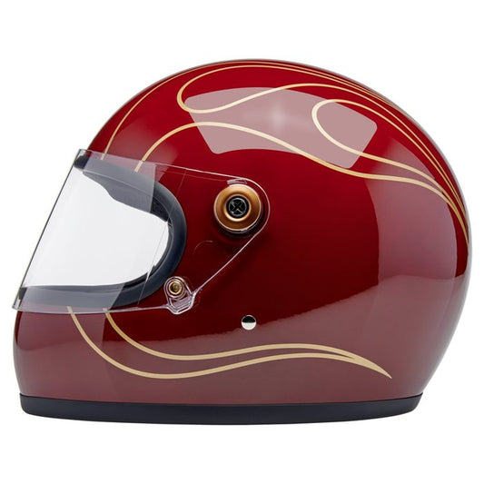 Casco Biltwell Gringo S Llamas Rojas Granate