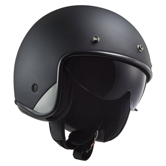 Casco LS2 OF601 Bob II Solid Negro Mate