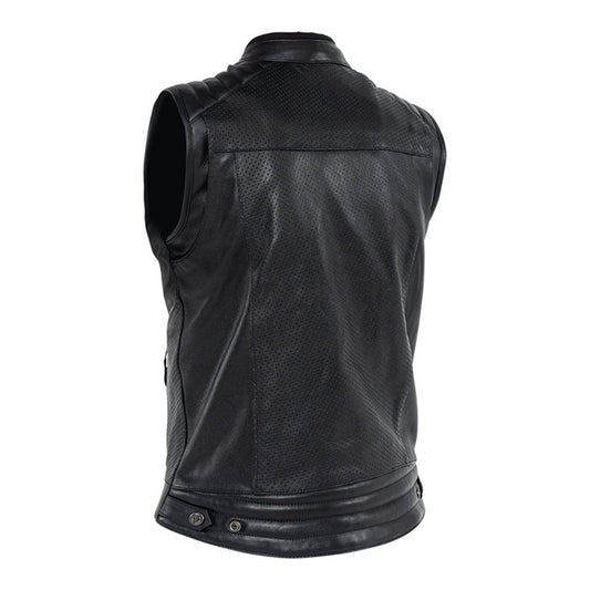 Chaleco John Doe Storm Cuero Perforado CE AAA Biker