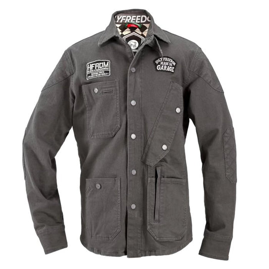 Chaqueta Holy Freedom King Gris Moto CE Algodón Premium