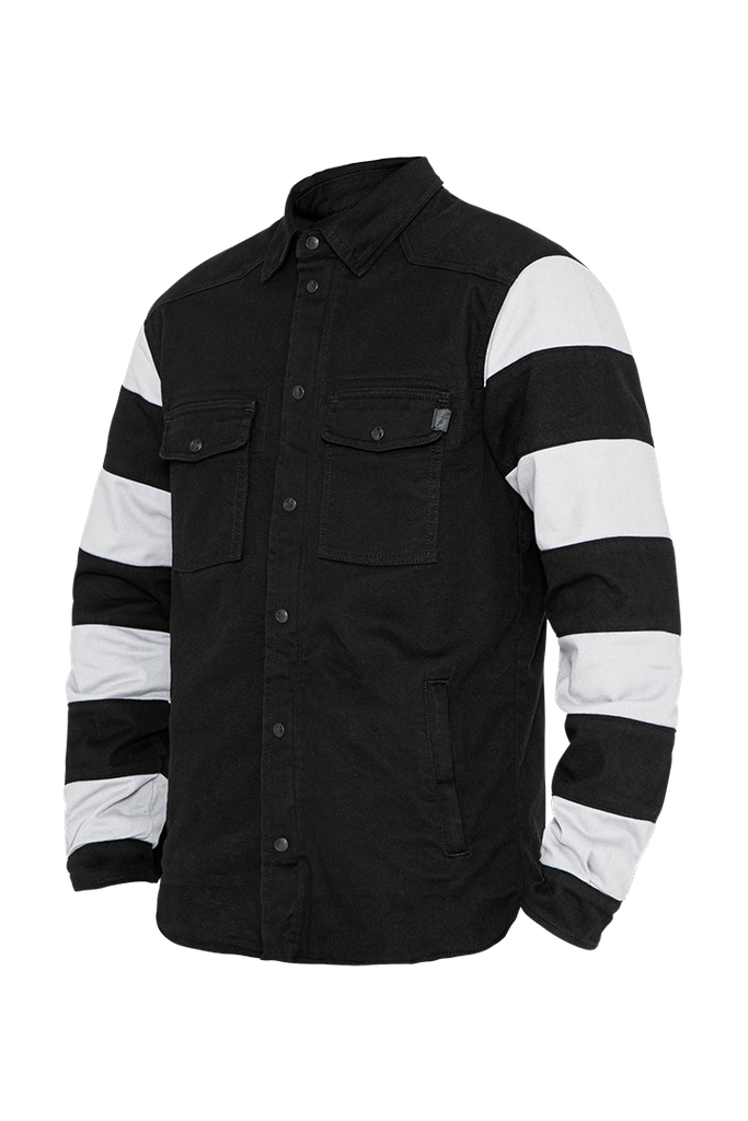 Camisa John Doe Motoshirt Prison Negro/Blanco CE AAA - URA Moto