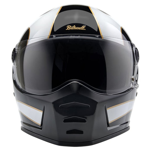 Casco Biltwell Lane Splitter Llamas Blancas