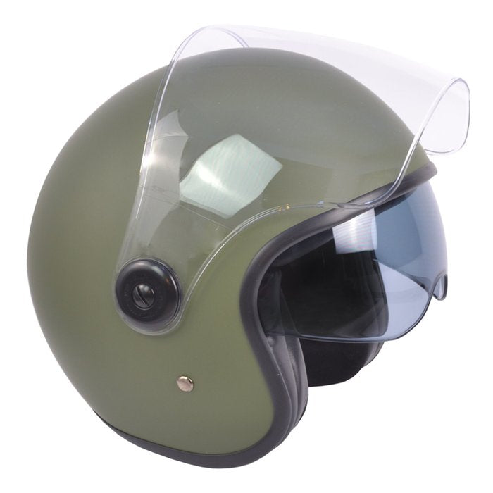 Casco By City The City Verde Mate Jet Fibra Visor Solar ECE