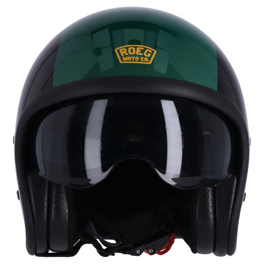 Casco Roeg Sundown Verde/Negro Jet Fibra ECE