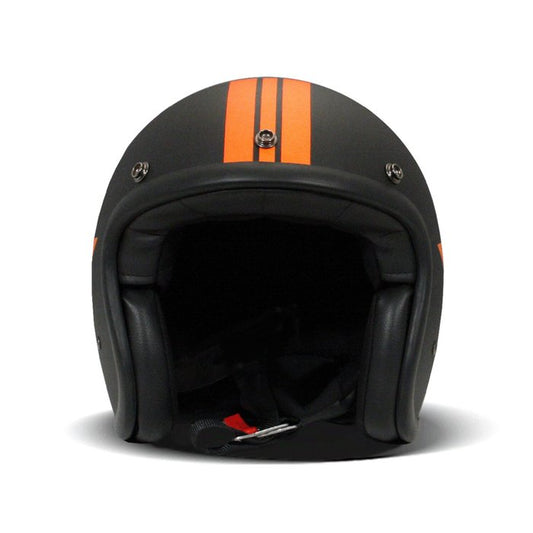 Casco DMD Retro Star Orange Jet Fibra Vidrio ECE 22.06