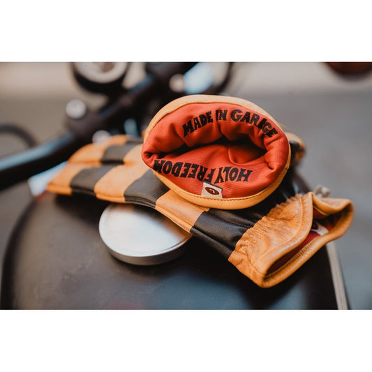 Guantes Holy Freedom Pitt Raw Black/Brown Piel Vintage