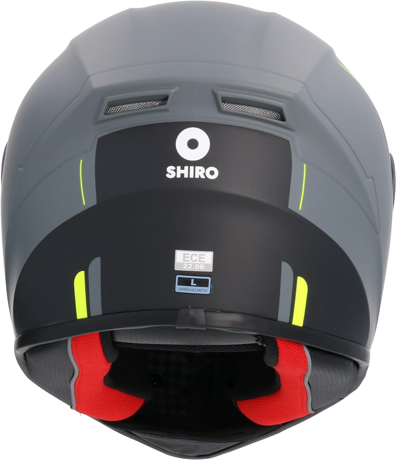 Casco Moto Integral Shiro SH-870 Gris Mate-Fluor - URA Moto