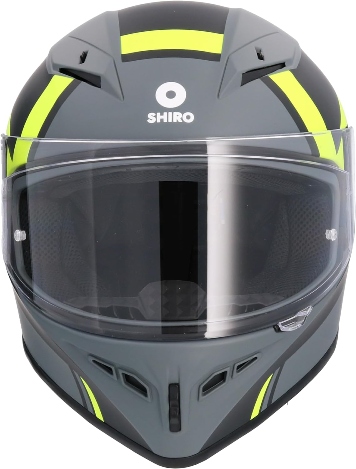 Casco Moto Integral Shiro SH-870 Gris Mate-Fluor - URA Moto