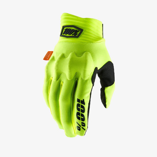 Guantes Moto MX 100% Cognito Smart Shock Amarillo Fluor - URA Moto