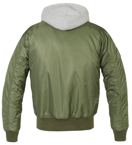 Chaqueta con Capucha Brandit MA1 Verde-Gris - URA Moto