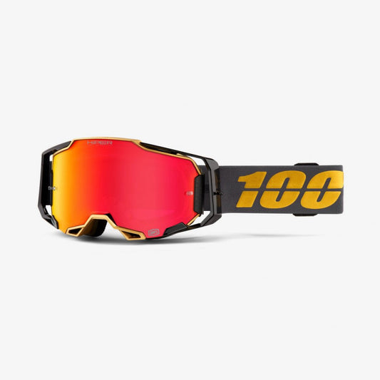 Gafas Moto MX 100% Armega Falcon5 Hiper Rojo Espejo - URA Moto