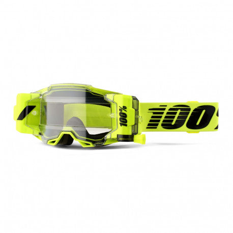 Gafas Moto MX 100% Armega Forecast Nuclear Citrus/Transparente - URA Moto